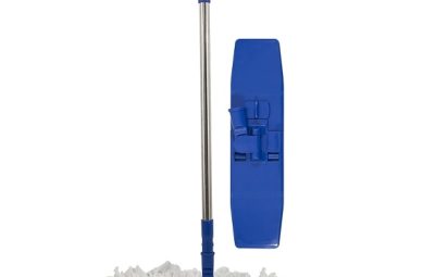 Держатель пластиковый универсальный с фиксатором штанги для плоских моющих насадок скреплением «карман» + штанга